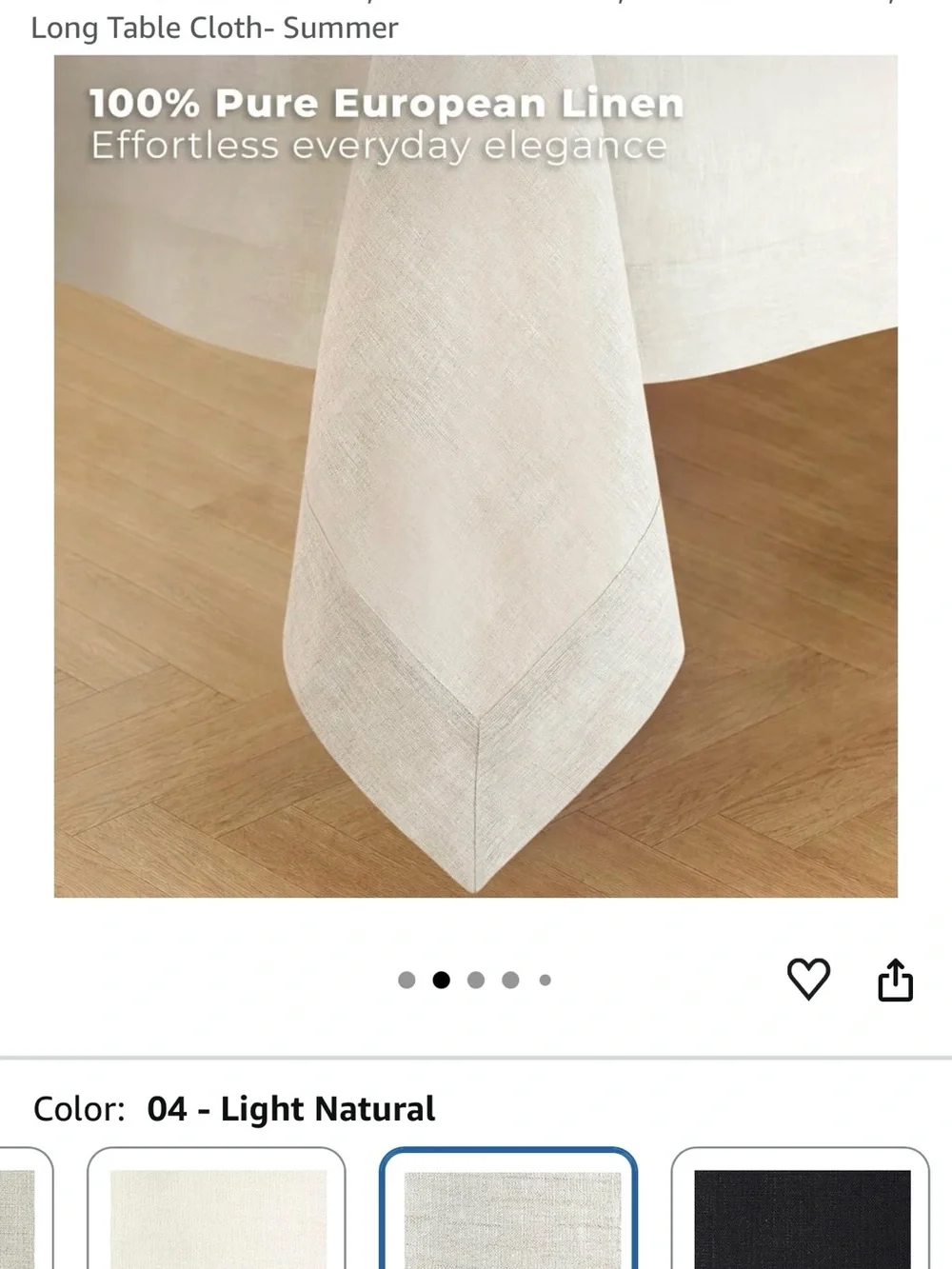 Natural Linen European Pillow Sham - Cream